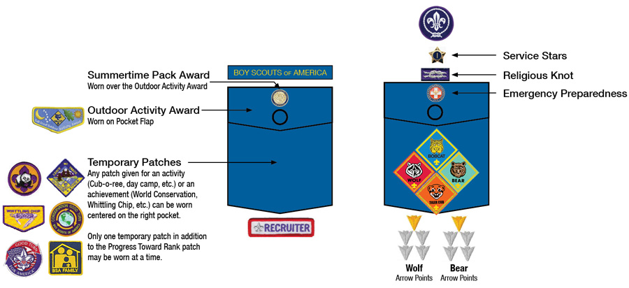 Cub Badge Positions