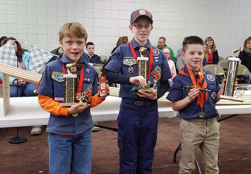 Pack 843 Pinewood Derby 2017 Champions